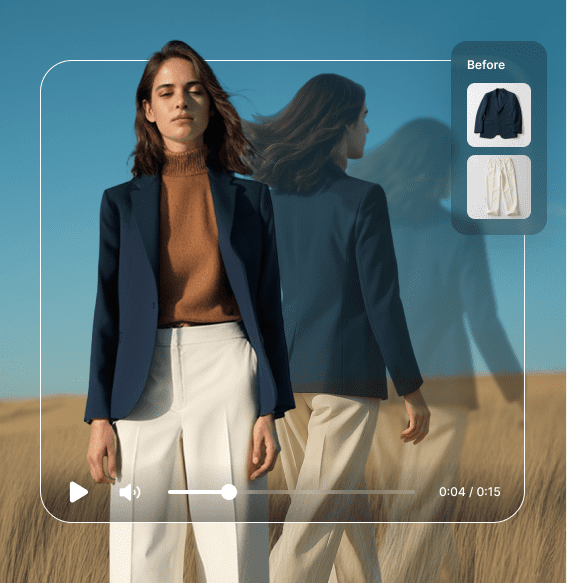 Multiple video variations generated from a single product photo