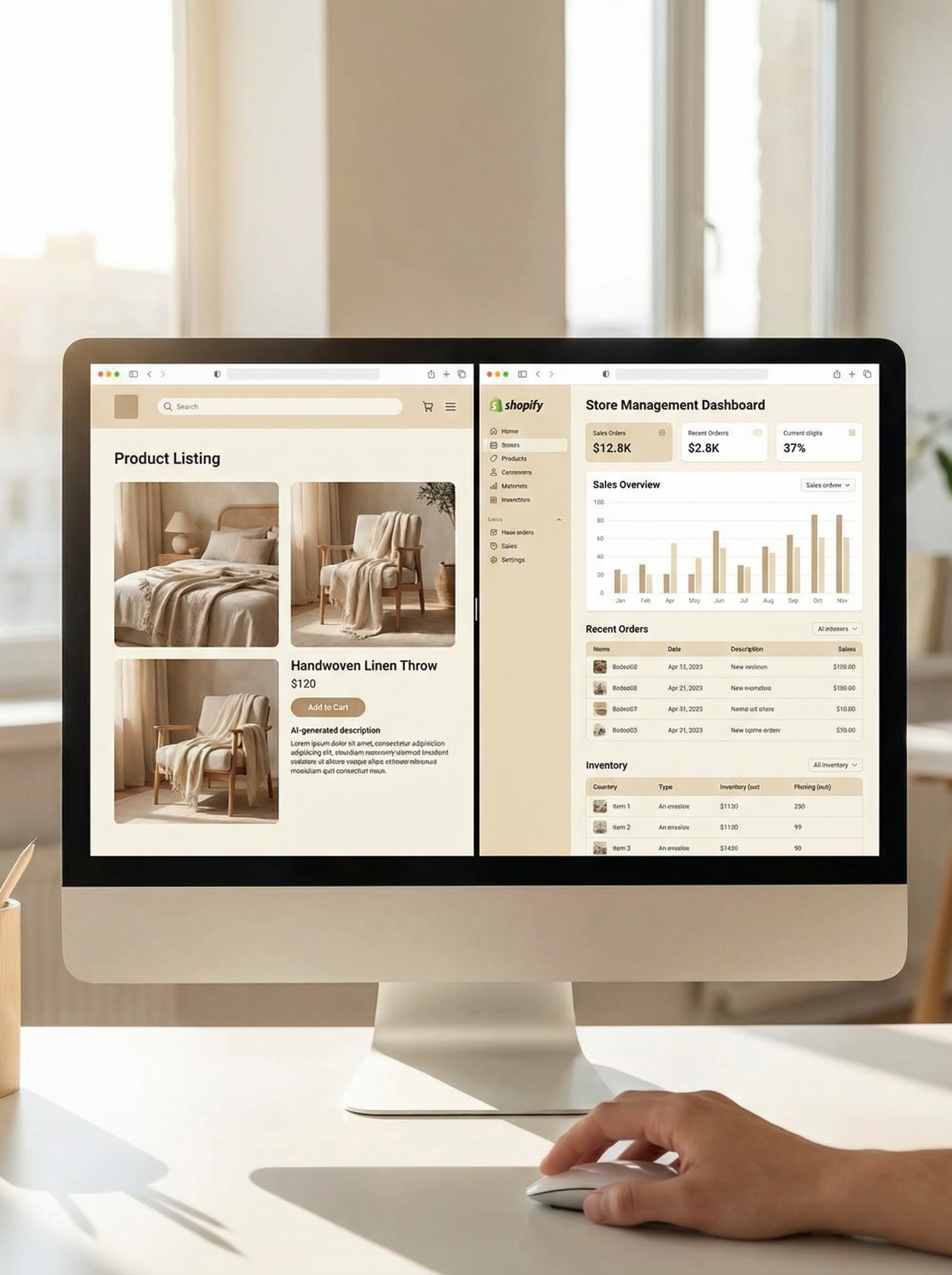 Generate and post directly via Shopify